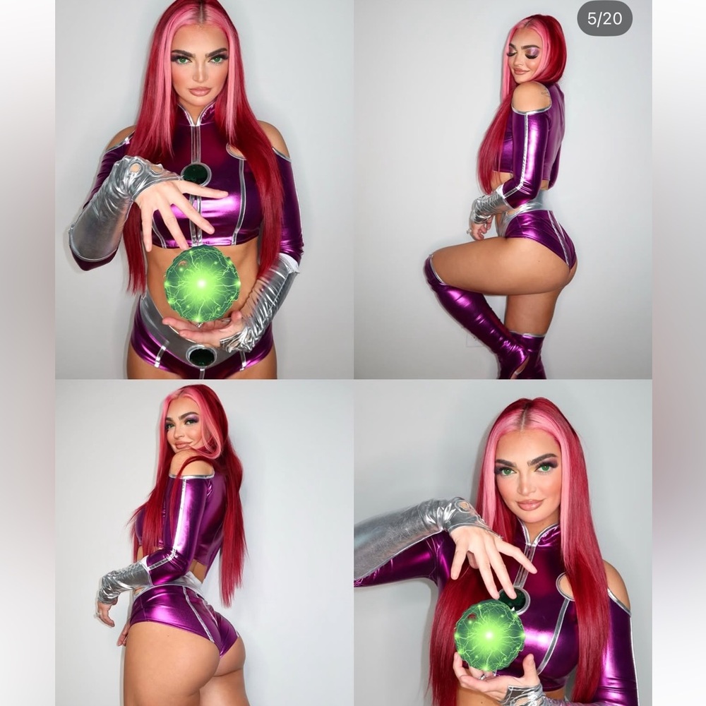 Starfire cosplay teen titans go alien Halloween costume size M - Picture 2 of 8